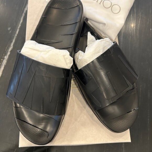Jimmy Choo Mens Pool Slides - Picture 1 of 5